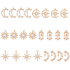 DICOSMETIC 24Pcs 6 Styles Brass Micro Pave Cubic Zirconia Pendants KK-DC0002-84-1