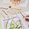 18Pcs 9 Style Tibetan Style Alloy Bookmarks Findings with Hole AJEW-SC0002-57-3