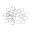 Beebeecraft 20Pcs 2 Style Brass Huggie Hoop Earring Findings KK-BBC0007-55S-1