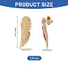 12 Pairs Wing Alloy Brooches JEWB-CA0001-82-2