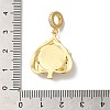 Rack Plating Brass Micro Pave Clear Cubic Zirconia European Dangle Charms KK-G504-26G-4