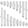 90Pcs 9 Styles Brass Slide On End Clasp Tubes KK-WR0001-36S-1