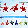 6Pcs 6 Colors Handmade Lampwork Pendants LAMP-SC0001-49-2
