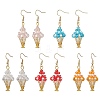 Glass Dangle Earrings EJEW-MZ00713-2