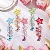 Glass Beads and Alloy Star Snap Hair Clips PHAR-JH00121-1