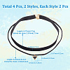 4Pcs 2Styles Alloy & Black Velvet Inverted Triangle Pendant Double Layer Choker Necklaces NJEW-WH20002-11B-2