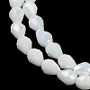 Opaque Solid Color Electroplate Glass Beads Strands EGLA-N013-P6mm-B02-3