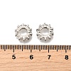 Brass Micro Pave Clear Cubic Zirconia Beads KK-K300-02D-P-2