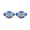 Chinese Style Alloy Enamel Beads ENAM-P160-02-G-3