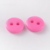 2-Hole Flat Round Resin Sewing Buttons for Costume Design BUTT-E119-36L-06-2