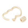 Rack Plating Brass Micro Pave Cubic Zirconia keychain Clasps KK-K374-03A-G-2