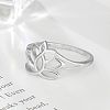 Flower 925 Sterling Silver Finger Rings FS-WG1E6A3-02-3