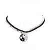 2Pcs 2 Style Alloy Enamel Yin Yang Metching Pendant Necklaces Set NJEW-JN04175-01-4