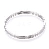 3Pcs 304 Stainless Steel Plain Bangles Set For Women BJEW-N033-01P-2