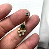 304 Stainless Steel Pave Colorful Cubic Zirconia Curved Barbell Belly Rings FS-WG9F3DF-02-2