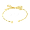 Brass Bowknot Cuff Bangles for Women LS-BJEW-Z072-03G-03-3