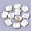 Natural White Shell Mother of Pearl Shell Cabochons X-SHEL-R047-15-1