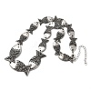 Tibetan Style Alloy Graduated Fish Link Chain Necklaces for Women LS-NJEW-C102-01AS-2