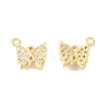 Brass Pave Clear Cubic Zirconia Charms KK-N231-316LG-1