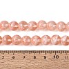 Transparent Half Spray Painted Glass Beads Strands LS-GLAA-Q110-02A-06-4
