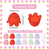 640Pcs 8 Colors Transparent Acrylic Bead Caps FACR-SC0001-03-2