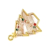 Christmas Zinc Alloy & Glass Beads Pendants PALLOY-TA00441-2