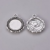 Alloy Pendant Cabochon Settings PALLOY-A18941-AS-FF-1