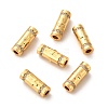 Brass Micro Pave Clear Cubic Zirconia Tube Beads ZIRC-P086-03G-1