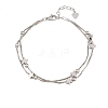 Brass Box Chain Multi-strand Bracelets for Women BJEW-C140-27P-1