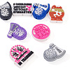8Pcs 8 Styles Cheer Theme PVC Plastic Beads FIND-TA0008-71-2