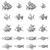 100Pcs 10 Styles Tibetan Style Alloy Charms TIBEP-CJ0003-18-1