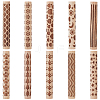 10Pcs 10 Styles Wood Rolling Pin AJEW-GF0014-29-1