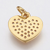 Brass Micro Pave Cubic Zirconia Pendants ZIRC-F083-003G-RS-2