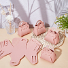 12Pcs Folding Hollow Heart Bag Shaped PU Leather Candy Gift Tote Boxes for Christmas Party Wedding Favors ABAG-AR0001-10-4