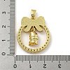Christmas Brass Micro Pave Cubic Zirconia Pendants KK-H468-01E-01G-3
