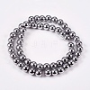 Electroplate Non-magnetic Synthetic Hematite Beads Strands G-J169A-8mm-02-2