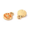 Brass Enamel Pendants KK-P207-017G-RS-3