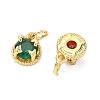 Brass Micro Pave Cubic Zirconia Pendants KK-L264-12G-2