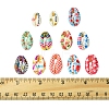 60Pcs 12 Styles Printed Natural Shell Beads BSHE-FS0001-08-5