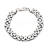304 Stainless Steel Byzantine Chain Bracelets for Women Men BJEW-R018-22P-02-2