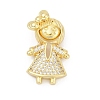 Brass Micro Pave Cubic Zirconia Pendants KK-D317-104G-1