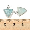 Natural Flower Amazonite Triangle Charms G-K338-24P-3