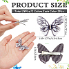 24Pcs 2Bags Cloth Butterfly Alligator Hair Clip FIND-CP0002-49A-2