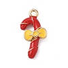 Christmas Alloy Enamel Pendants ENAM-F156-01G-09-1