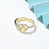 Virgin Mary Theme Clear Cubic Zirconia Finger Rings RJEW-G337-02G-06-2