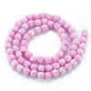 Opaque Baking Painted Glass Beads Strands EGLA-N006-008-A01-2