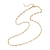 3.5MM 304 Stainless Steel Flower Link Chain Necklaces for Women NJEW-JN05599-4