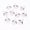 10Pcs Acrylic & Imitation Pearl Flower Angel Pendants PALLOY-YW00055-09-1