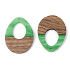 Opaque Resin & Walnut Wood Pendants LS-RESI-S389-014A-C03-2