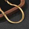 304 Stainless Steel Herringbone Chains Bracelet for Men Women BJEW-D450-01G-02-5